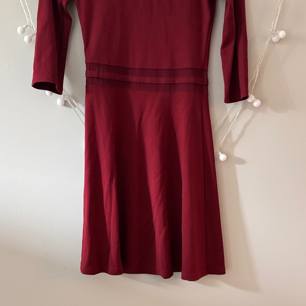 Yes to the Mesh burgundy dress LULUS size S - Picture 10 of 15